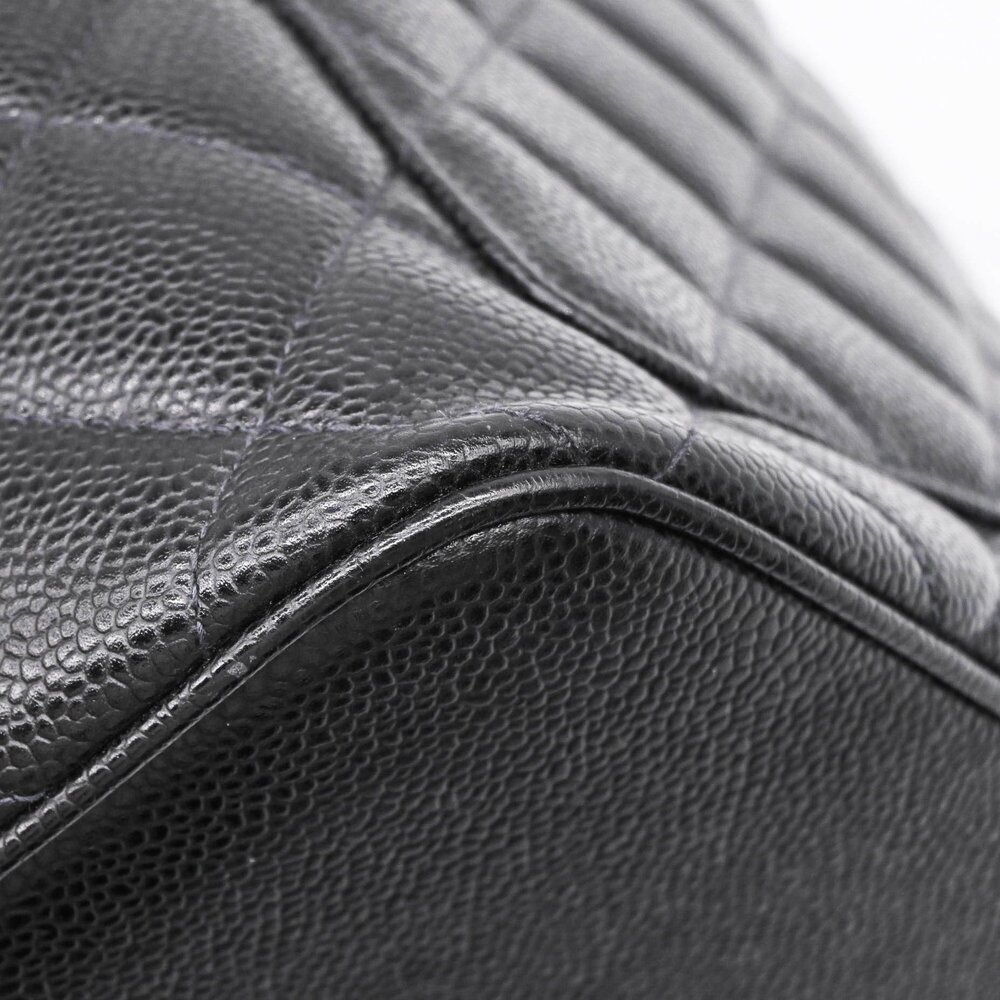CHANEL Black Caviar Leather Logo Tote Bag - Picture 14 of 15